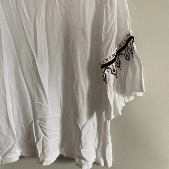 Ann Taylor LOFT Boho White Bell Sleeve Top - Picture 5 of 8